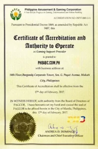 PH8 Licensed by Pagcor