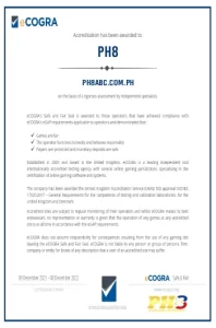 PH8 Licensed by eCOGRA